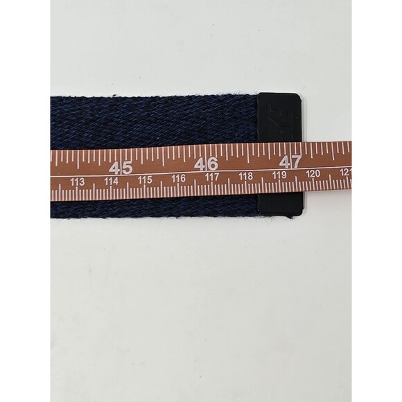 NIKE NAVY BLUE WEBBING WOVEN FABRIC UTILITY BELT MATTE BLACK BUCKLE MEN OS GOLF - Picture 12 of 12